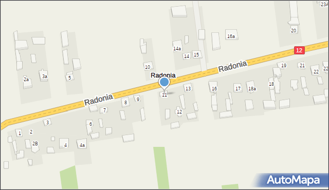 Radonia, Radonia, 11, mapa Radonia