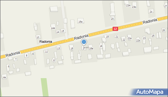 Radonia, Radonia, 17, mapa Radonia