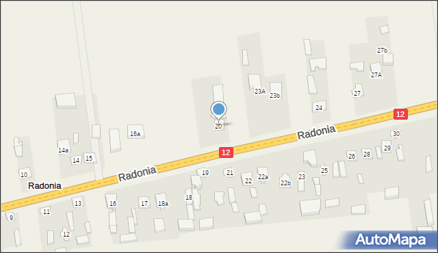 Radonia, Radonia, 20, mapa Radonia