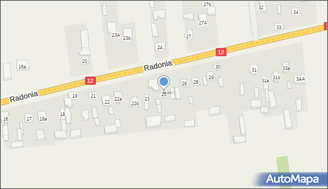 Radonia, Radonia, 25, mapa Radonia