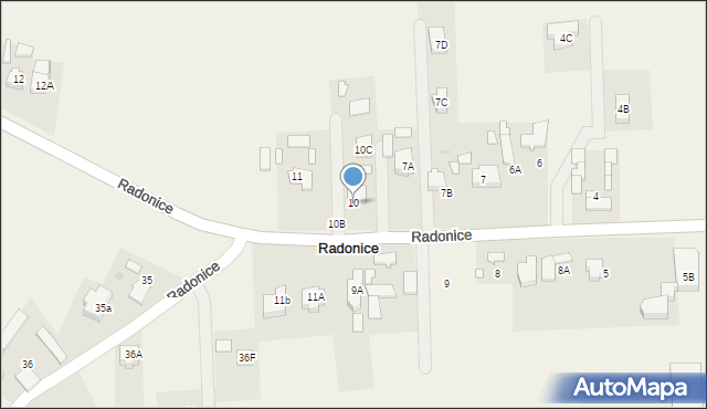 Radonice, Radonice, 10, mapa Radonice