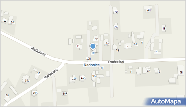 Radonice, Radonice, 10, mapa Radonice