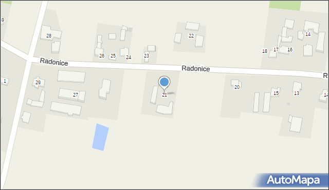 Radonice, Radonice, 21, mapa Radonice