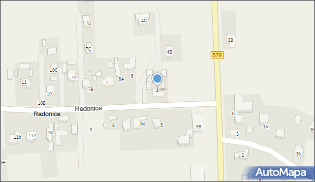 Radonice, Radonice, 4, mapa Radonice