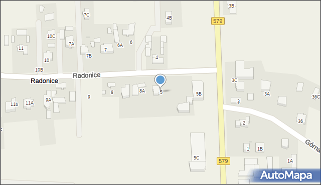 Radonice, Radonice, 5, mapa Radonice