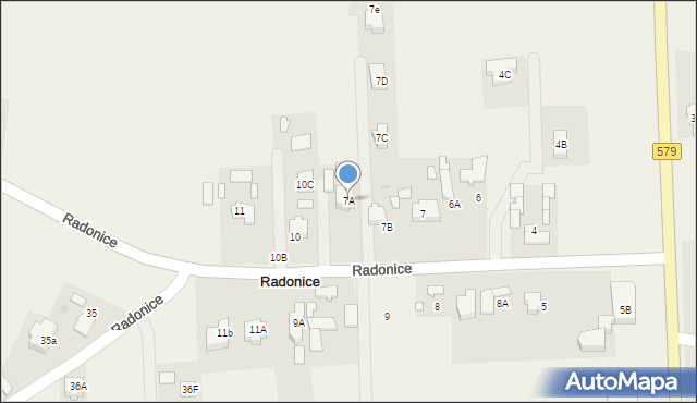 Radonice, Radonice, 7A, mapa Radonice