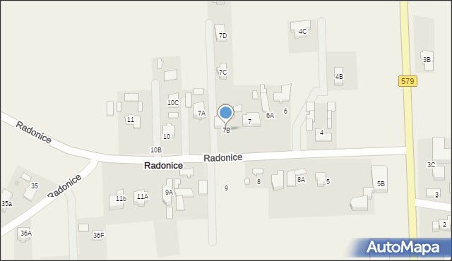 Radonice, Radonice, 7B, mapa Radonice