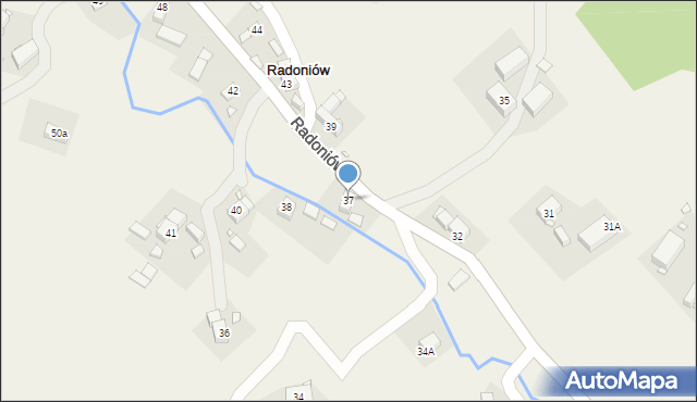 Radoniów, Radoniów, 37, mapa Radoniów