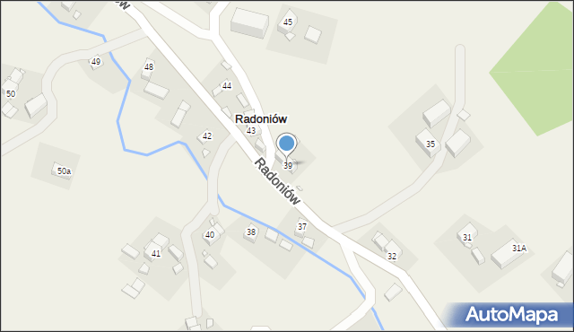 Radoniów, Radoniów, 39, mapa Radoniów