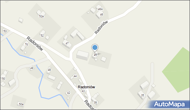 Radoniów, Radoniów, 45, mapa Radoniów