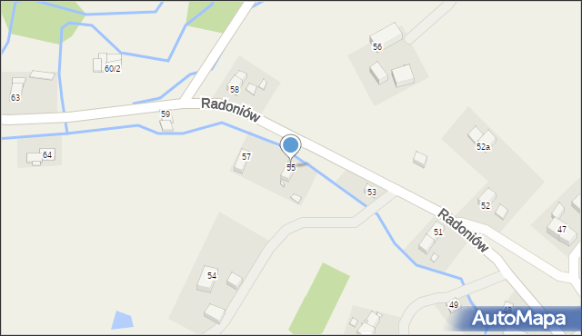 Radoniów, Radoniów, 55, mapa Radoniów