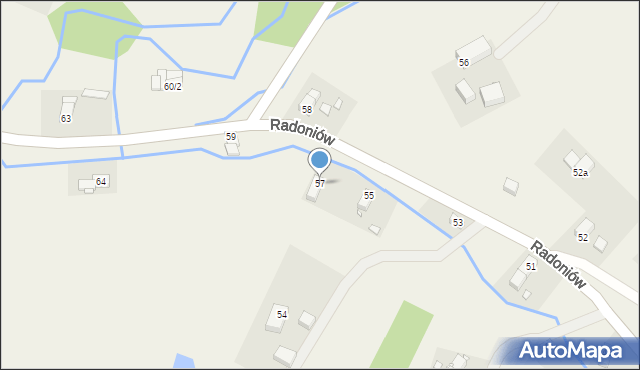 Radoniów, Radoniów, 57, mapa Radoniów