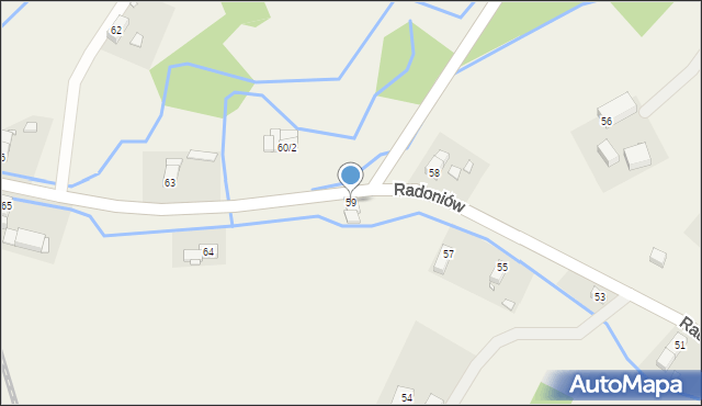 Radoniów, Radoniów, 59, mapa Radoniów