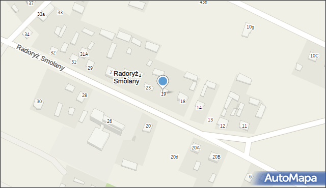 Radoryż Smolany, Radoryż Smolany, 19, mapa Radoryż Smolany