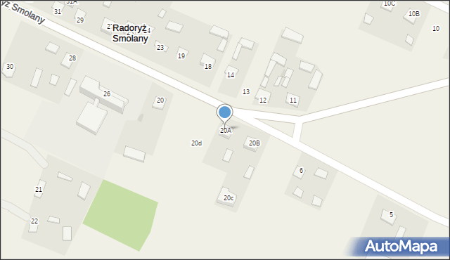 Radoryż Smolany, Radoryż Smolany, 20A, mapa Radoryż Smolany