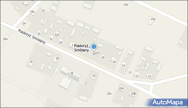 Radoryż Smolany, Radoryż Smolany, 23, mapa Radoryż Smolany