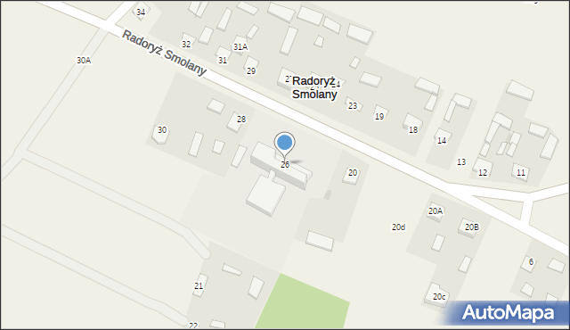 Radoryż Smolany, Radoryż Smolany, 26, mapa Radoryż Smolany