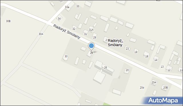 Radoryż Smolany, Radoryż Smolany, 28, mapa Radoryż Smolany