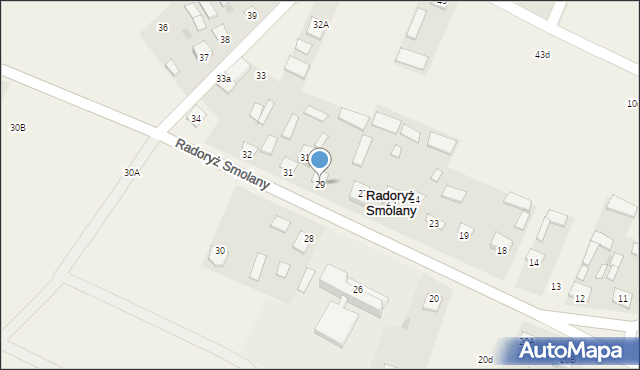 Radoryż Smolany, Radoryż Smolany, 29, mapa Radoryż Smolany