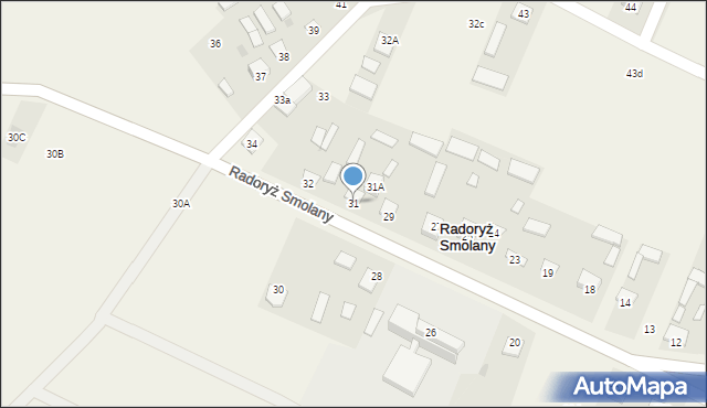 Radoryż Smolany, Radoryż Smolany, 31, mapa Radoryż Smolany