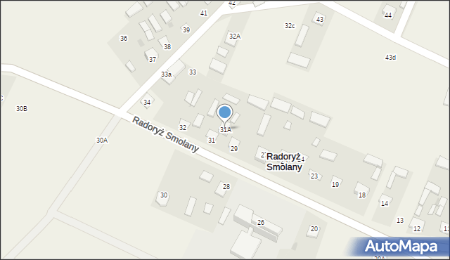 Radoryż Smolany, Radoryż Smolany, 31A, mapa Radoryż Smolany