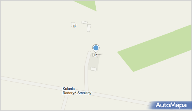 Radoryż Smolany, Radoryż Smolany, 86, mapa Radoryż Smolany