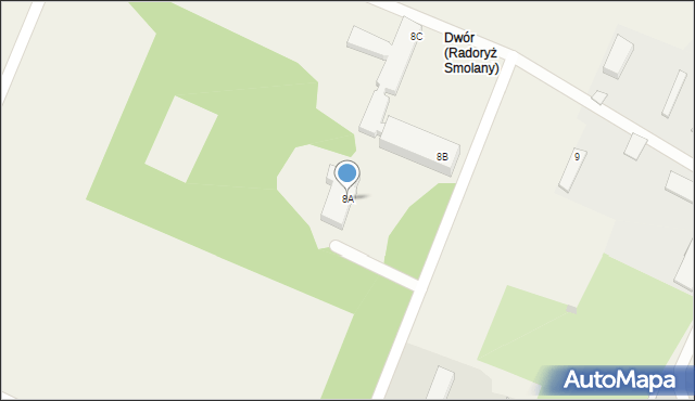 Radoryż Smolany, Radoryż Smolany, 8A, mapa Radoryż Smolany