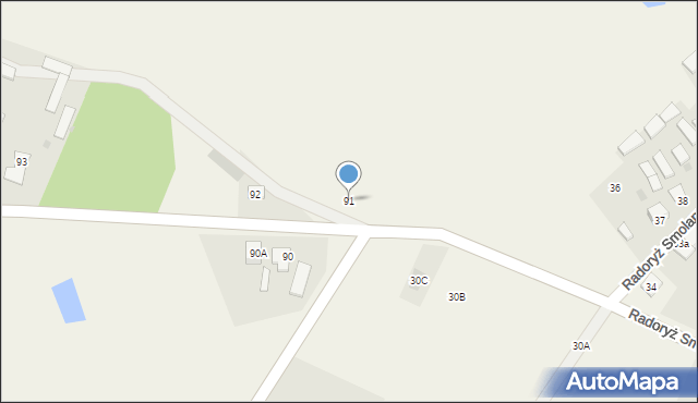 Radoryż Smolany, Radoryż Smolany, 91, mapa Radoryż Smolany