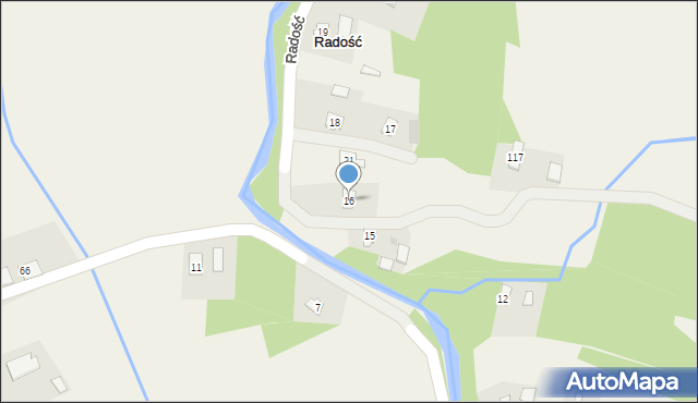 Radość, Radość, 16, mapa Radość