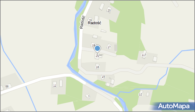 Radość, Radość, 21, mapa Radość