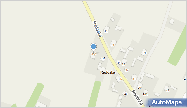 Radoska, Radoska, 31A, mapa Radoska