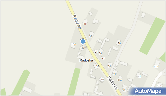 Radoska, Radoska, 32, mapa Radoska
