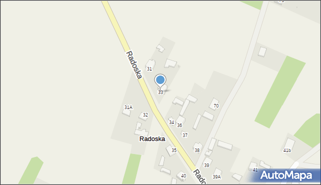 Radoska, Radoska, 33, mapa Radoska