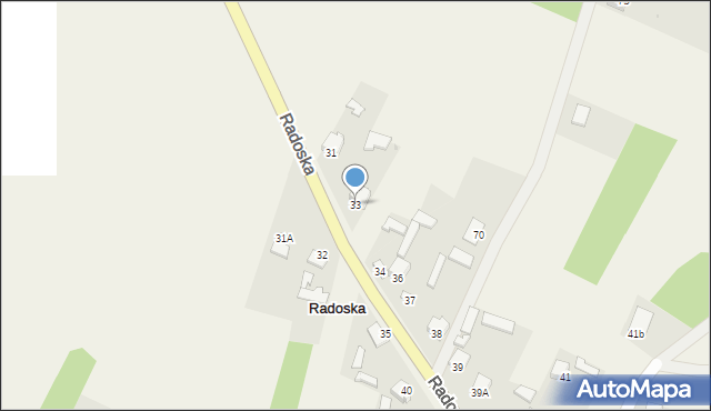 Radoska, Radoska, 33, mapa Radoska