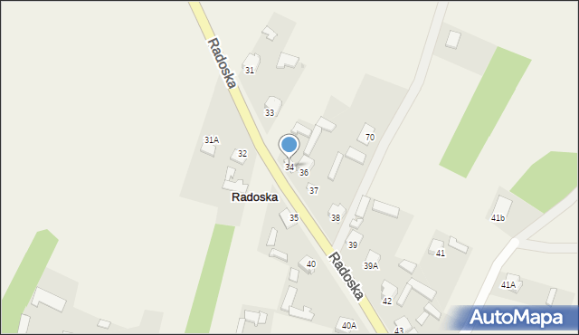 Radoska, Radoska, 34, mapa Radoska