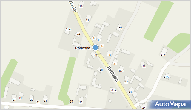 Radoska, Radoska, 35, mapa Radoska