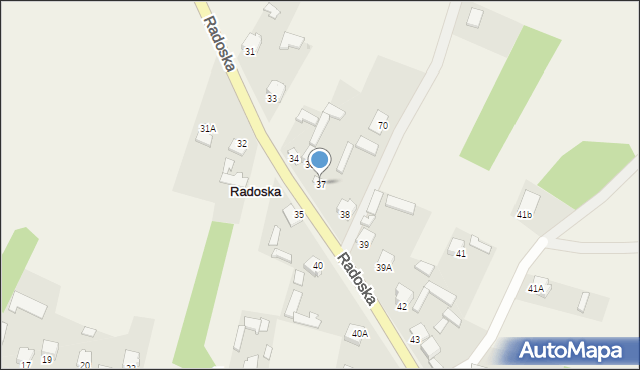 Radoska, Radoska, 37, mapa Radoska