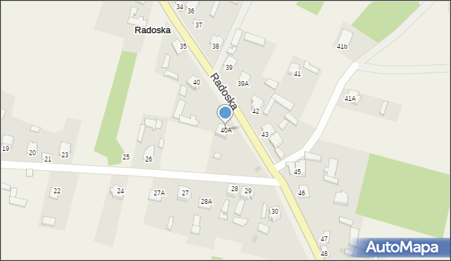 Radoska, Radoska, 40A, mapa Radoska