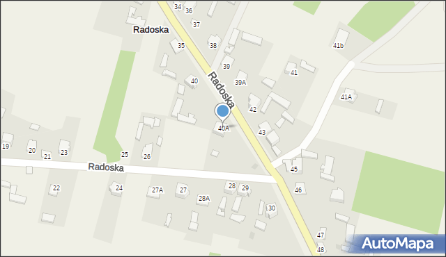 Radoska, Radoska, 40A, mapa Radoska