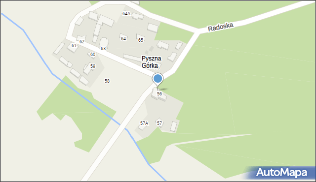 Radoska, Radoska, 56a, mapa Radoska