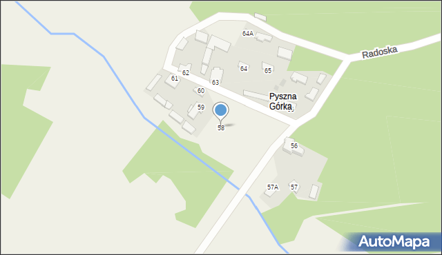 Radoska, Radoska, 58, mapa Radoska