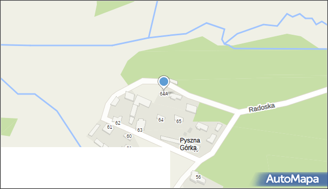 Radoska, Radoska, 64A, mapa Radoska