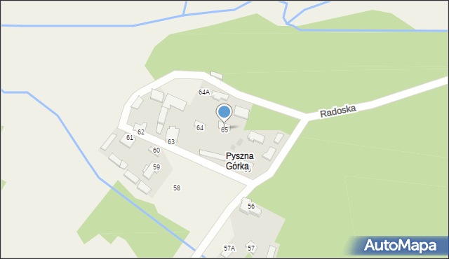 Radoska, Radoska, 65, mapa Radoska
