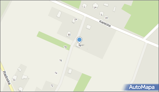 Radoska, Radoska, 79, mapa Radoska