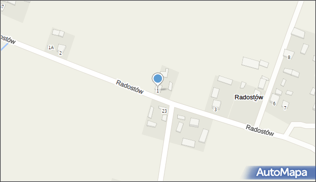 Radostów, Radostów, 1, mapa Radostów