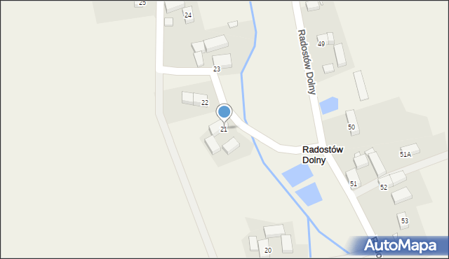 Radostów Dolny, Radostów Dolny, 21, mapa Radostów Dolny