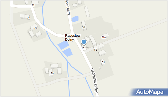 Radostów Dolny, Radostów Dolny, 51, mapa Radostów Dolny