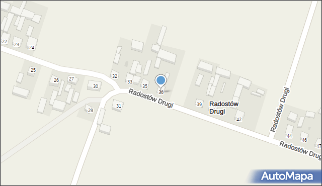 Radostów Drugi, Radostów Drugi, 36, mapa Radostów Drugi