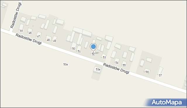 Radostów Drugi, Radostów Drugi, 52, mapa Radostów Drugi