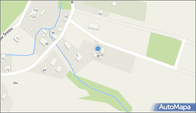 Radostów Średni, Radostów Średni, 65, mapa Radostów Średni